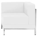 Flash Furniture ZB-IMAG-SET10-WH-GG 2 Piece Modular Corner Chair Set - White LeatherSoft Upholstery, Stainless Legs thumbnail 3