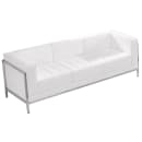 Flash Furniture ZB-IMAG-SET16-WH-GG 5 Piece Sofa Set - White LeatherSoft Upholstery, Stainless Steel Legs thumbnail 2