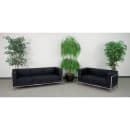 Flash Furniture ZB-IMAG-SET2-GG 2 Piece Sofa Set - Black LeatherSoft Upholstery, Stainless Steel Legs thumbnail 2
