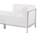 Flash Furniture ZB-IMAG-SET7-WH-GG 4 Piece Modular Chair & Ottoman Set - White LeatherSoft Upholstery, Stainless Legs thumbnail 3