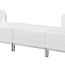 Flash Furniture ZB-IMAG-SET7-WH-GG 4 Piece Modular Chair & Ottoman Set - White LeatherSoft Upholstery, Stainless Legs thumbnail 4