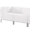 Flash Furniture ZB-IMAG-SET8-WH-GG 4 Piece Modular Lounge Chair Set - White LeatherSoft Upholstery, Stainless Legs thumbnail 4