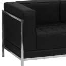 Flash Furniture ZB-IMAG-SOFA-GG 79" Sofa w/ Black LeatherSoft Upholstery - Stainless Steel Legs & Accent Bar thumbnail 3