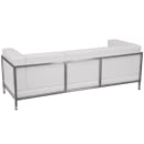 Flash Furniture ZB-IMAG-SOFA-WH-GG 79" Sofa w/ White LeatherSoft Upholstery - Stainless Steel Legs & Accent Bar thumbnail 2
