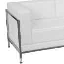 Flash Furniture ZB-IMAG-SOFA-WH-GG 79" Sofa w/ White LeatherSoft Upholstery - Stainless Steel Legs & Accent Bar thumbnail 3