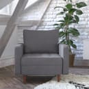 Flash Furniture IS-PC100-DKGY-GG Arm Chair - Dark Gray Fabric Upholstery, Wood Legs thumbnail 3