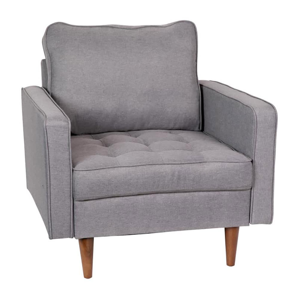 Flash Furniture IS-PC100-GY-GG Arm Chair - Gray Fabric Upholstery, Wood Legs