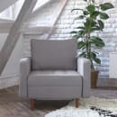 Flash Furniture IS-PC100-GY-GG Arm Chair - Gray Fabric Upholstery, Wood Legs thumbnail 3