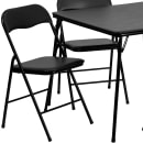Flash Furniture JB-1-GG 33 1/2" Square Folding Card Table & (4) Folding Chairs Set - Black Padded Vinyl Top, 27 3/4"H thumbnail 8