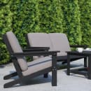 Flash Furniture JJ-C14021-BK-GG Outdoor Adirondack Patio Club Chair - Charcoal Fabric w/ Black Resin Frame thumbnail 3