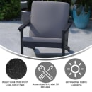 Flash Furniture JJ-C14021-BK-GG Outdoor Adirondack Patio Club Chair - Charcoal Fabric w/ Black Resin Frame thumbnail 4
