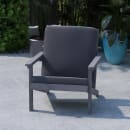 Flash Furniture JJ-C14021-GY-GG Outdoor Adirondack Patio Club Chair - Gray Fabric w/ Gray Resin Frame thumbnail 3