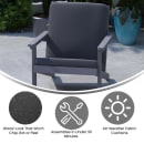 Flash Furniture JJ-C14021-GY-GG Outdoor Adirondack Patio Club Chair - Gray Fabric w/ Gray Resin Frame thumbnail 4