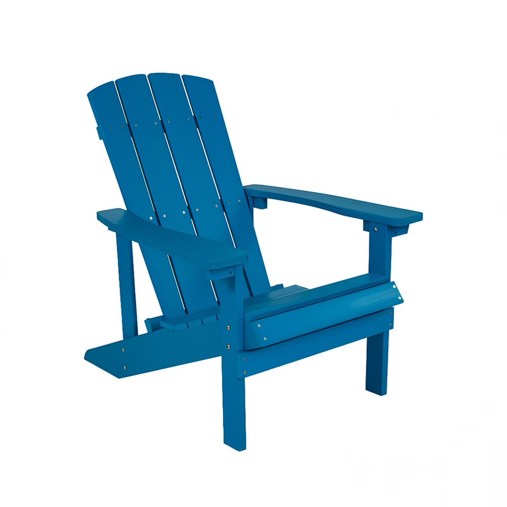 Flash Furniture JJ-C14501-BLU-GG 29 1/2"W Charlestown Adirondack Chair - 35"H, Resin, Blue