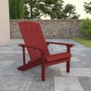 Flash Furniture JJ-C14501-RED-GG 29 1/2"W Charlestown Adirondack Chair - 35"H, Resin, Red thumbnail 2