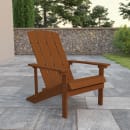 Flash Furniture JJ-C14501-TEAK-GG 29 1/2"W Charlestown Adirondack Chair - 35"H, Resin, Teak thumbnail 2