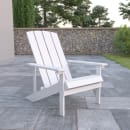 Flash Furniture JJ-C14501-WH-GG 29 1/2"W Charlestown Adirondack Chair - 35"H, Resin, White thumbnail 2