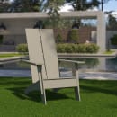 Flash Furniture JJ-C14509-GY-GG 30 1/2"W Sawyer Adirondack Chair - 39 1/2"H, Resin, Gray thumbnail 2
