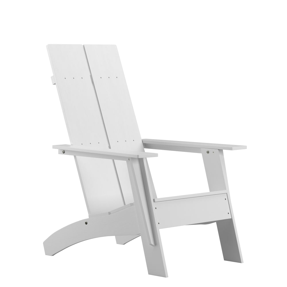 Flash Furniture JJ-C14509-WH-GG Sawyer Outdoor Adirondack Chair - Resin Wood, White