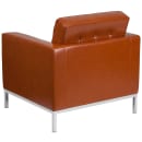 Flash Furniture ZB-LACEY-831-2-CHAIR-COG-GG Arm Chair - Cognac LeatherSoft Upholstery, Stainless Legs thumbnail 2