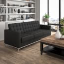 Flash Furniture ZB-LACEY-831-2-SOFA-BK-GG 80" Sofa w/ Black LeatherSoft Upholstery - Stainless Steel Legs thumbnail 3