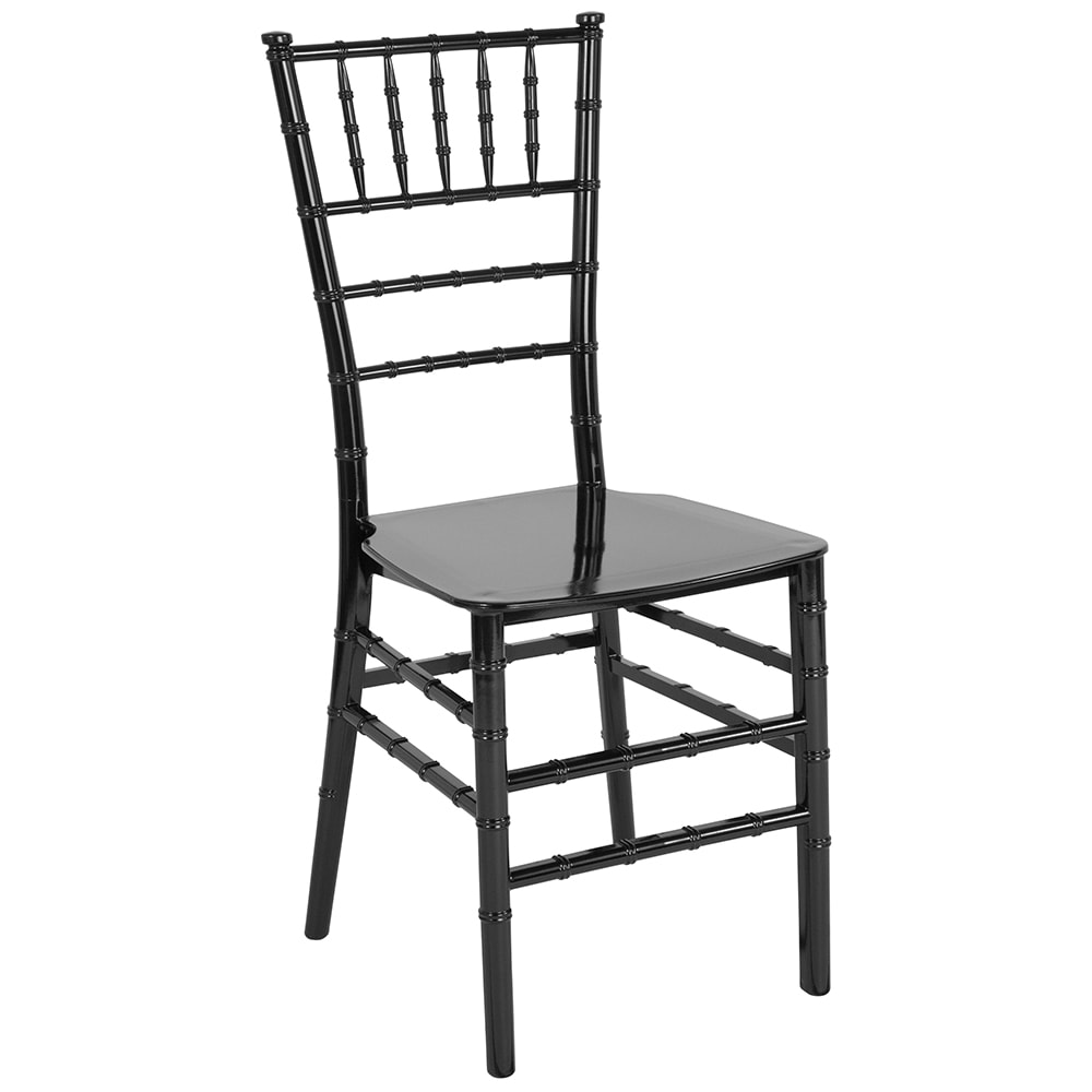 Flash Furniture LE-BLACK-M-GG Stacking Chiavari Chair - Polycarbonate, Black