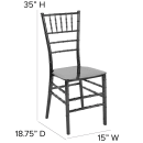Flash Furniture LE-BLACK-M-GG Stacking Chiavari Chair - Polycarbonate, Black thumbnail 2