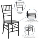 Flash Furniture LE-BLACK-M-GG Stacking Chiavari Chair - Polycarbonate, Black thumbnail 6