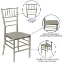 Flash Furniture LE-CHAMP-GG Stacking Chiavari Chair - Polycarbonate, Champagne thumbnail 6