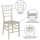 Flash Furniture LE-CHAMP-M-GG Stacking Chiavari Chair - Polycarbonate, Champagne thumbnail 6
