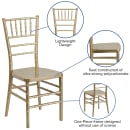 Flash Furniture LE-GOLD-GG Stacking Chiavari Chair - Polycarbonate, Gold thumbnail 6
