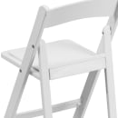 Flash Furniture LE-L-1K-GG Kid's Folding Chair w/ White Vinyl Back & Seat - Resin Frame, White thumbnail 8