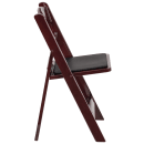 Flash Furniture LE-L-1-MAH-GG Folding Chair w/ Black Vinyl Back & Seat - Resin Frame, Mahogany thumbnail 3