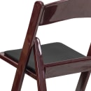 Flash Furniture LE-L-1-MAH-GG Folding Chair w/ Black Vinyl Back & Seat - Resin Frame, Mahogany thumbnail 8