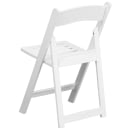 Flash Furniture LE-L-1-WH-SLAT-GG Folding Chair w/ White Resin Back & Seat - Resin Frame, White thumbnail 4