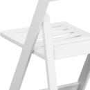 Flash Furniture LE-L-1-WH-SLAT-GG Folding Chair w/ White Resin Back & Seat - Resin Frame, White thumbnail 8