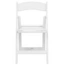 Flash Furniture LE-L-1-WHITE-GG Folding Chair w/ White Vinyl Back & Seat - Resin Frame, White thumbnail 5