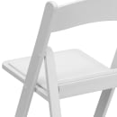 Flash Furniture LE-L-1-WHITE-GG Folding Chair w/ White Vinyl Back & Seat - Resin Frame, White thumbnail 8