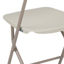 Flash Furniture LE-L-3-BEIGE-GG Folding Chair w/ Beige Plastic Back & Seat - Steel Frame, Beige thumbnail 8