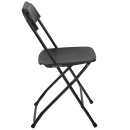 Flash Furniture LE-L-3-BK-GG Folding Chair w/ Black Plastic Back & Seat - Steel Frame, Black thumbnail 3