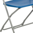 Flash Furniture LE-L-3-BLUE-GG Folding Chair w/ Blue Plastic Back & Seat - Steel Frame, Gray thumbnail 7