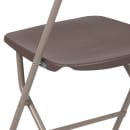 Flash Furniture LE-L-3-BROWN-GG Folding Chair w/ Brown Plastic Back & Seat - Steel Frame, Brown thumbnail 8
