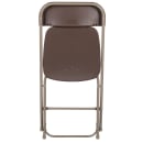 Flash Furniture LE-L-3-BROWN-GG Folding Chair w/ Brown Plastic Back & Seat - Steel Frame, Brown thumbnail 9