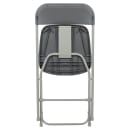 Flash Furniture LE-L-3-GREY-GG Folding Chair w/ Gray Plastic Back & Seat - Steel Frame, Gray thumbnail 10