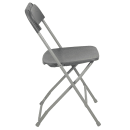 Flash Furniture LE-L-3-GREY-GG Folding Chair w/ Gray Plastic Back & Seat - Steel Frame, Gray thumbnail 4