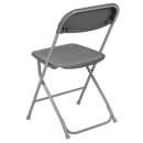 Flash Furniture LE-L-3-GREY-GG Folding Chair w/ Gray Plastic Back & Seat - Steel Frame, Gray thumbnail 5