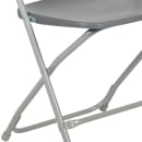 Flash Furniture LE-L-3-GREY-GG Folding Chair w/ Gray Plastic Back & Seat - Steel Frame, Gray thumbnail 7