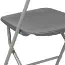 Flash Furniture LE-L-3-GREY-GG Folding Chair w/ Gray Plastic Back & Seat - Steel Frame, Gray thumbnail 8