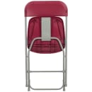 Flash Furniture LE-L-3-RED-GG Folding Chair w/ Red Plastic Back & Seat - Steel Frame, Gray thumbnail 10