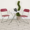 Flash Furniture LE-L-3-RED-GG Folding Chair w/ Red Plastic Back & Seat - Steel Frame, Gray thumbnail 12